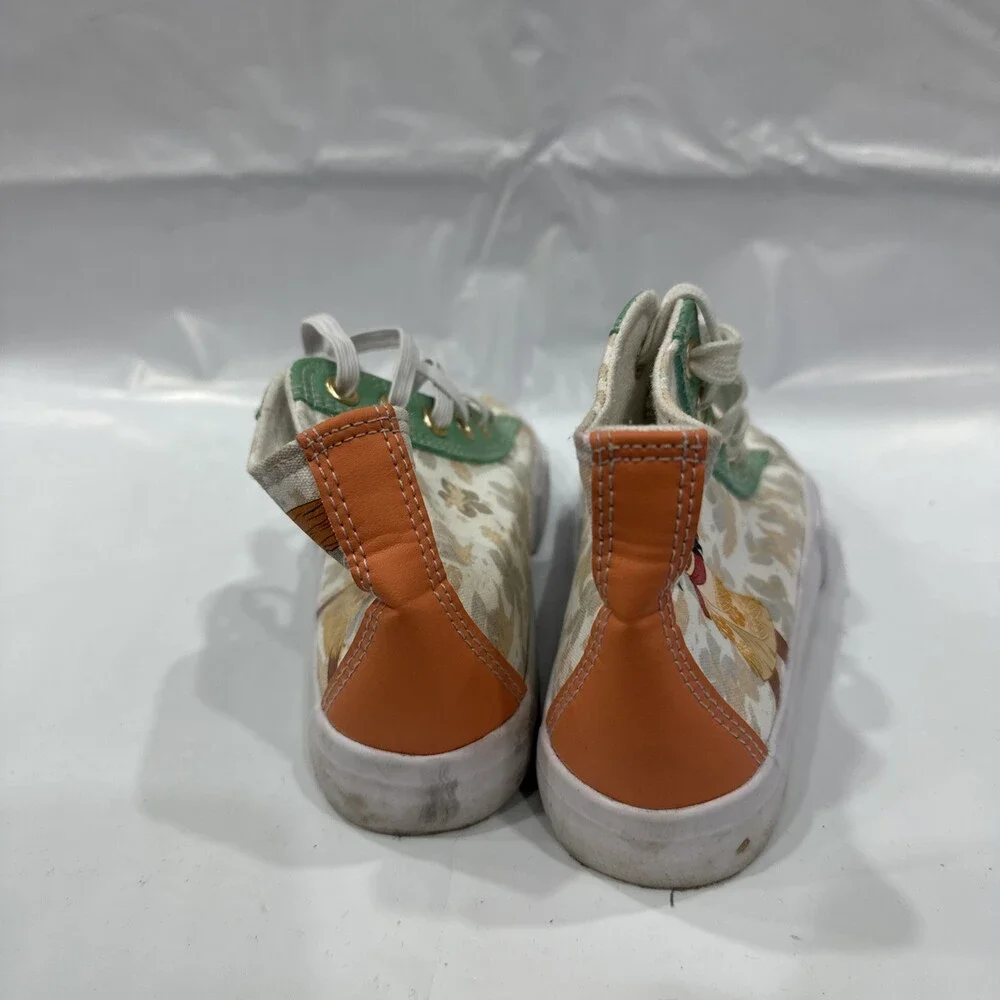 Ground Up Moana Sneakers Girls US 12 White Floral Canvas Comfort Shoes EBS2692